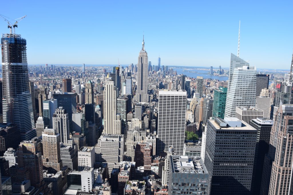 new york city skyline top of the rock observatory rockefeller center