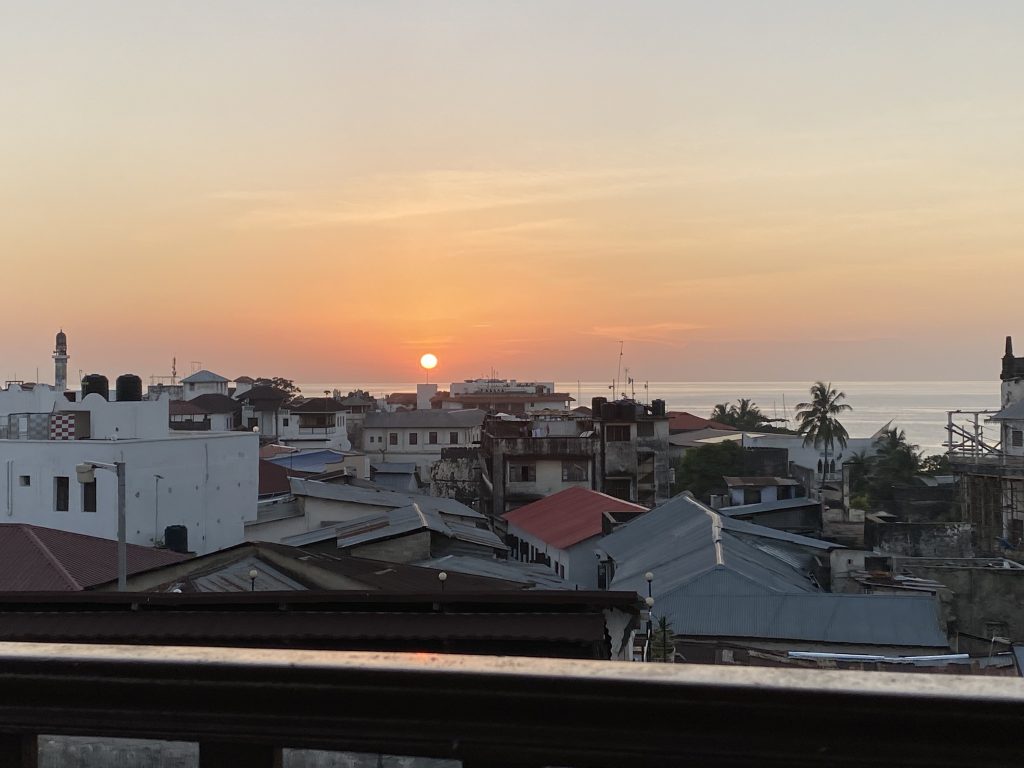Sunset in Stone town